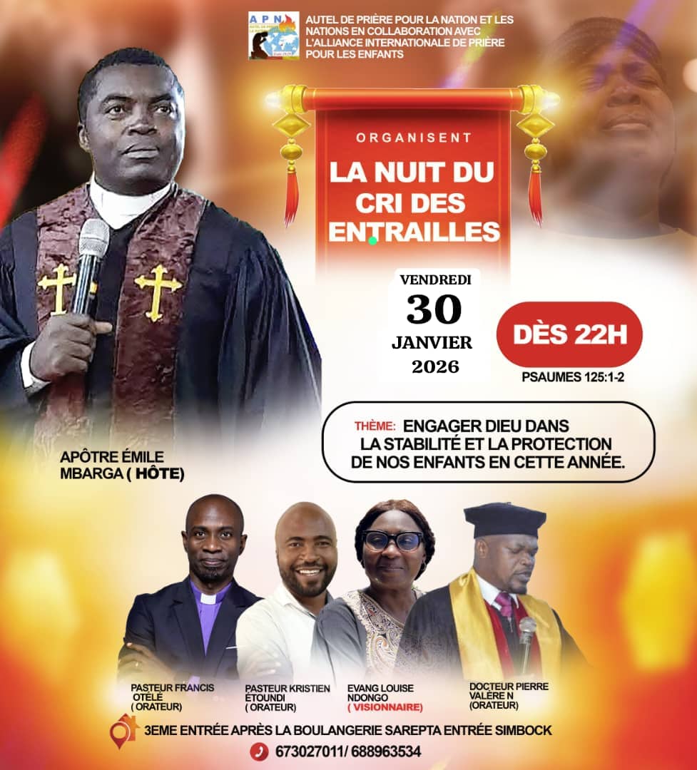 Soirée de prière "La Nuit du Cri des Entrailles" ce vendredi 30 janvier