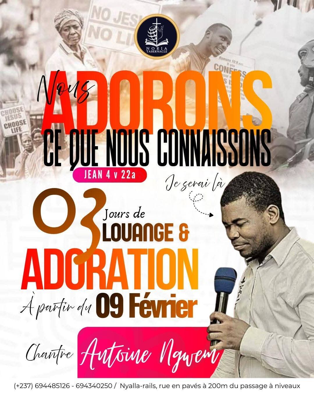 3 DAYS OF POWERFUL WORSHIP With Pastor Cantor Antoine NGUEM
