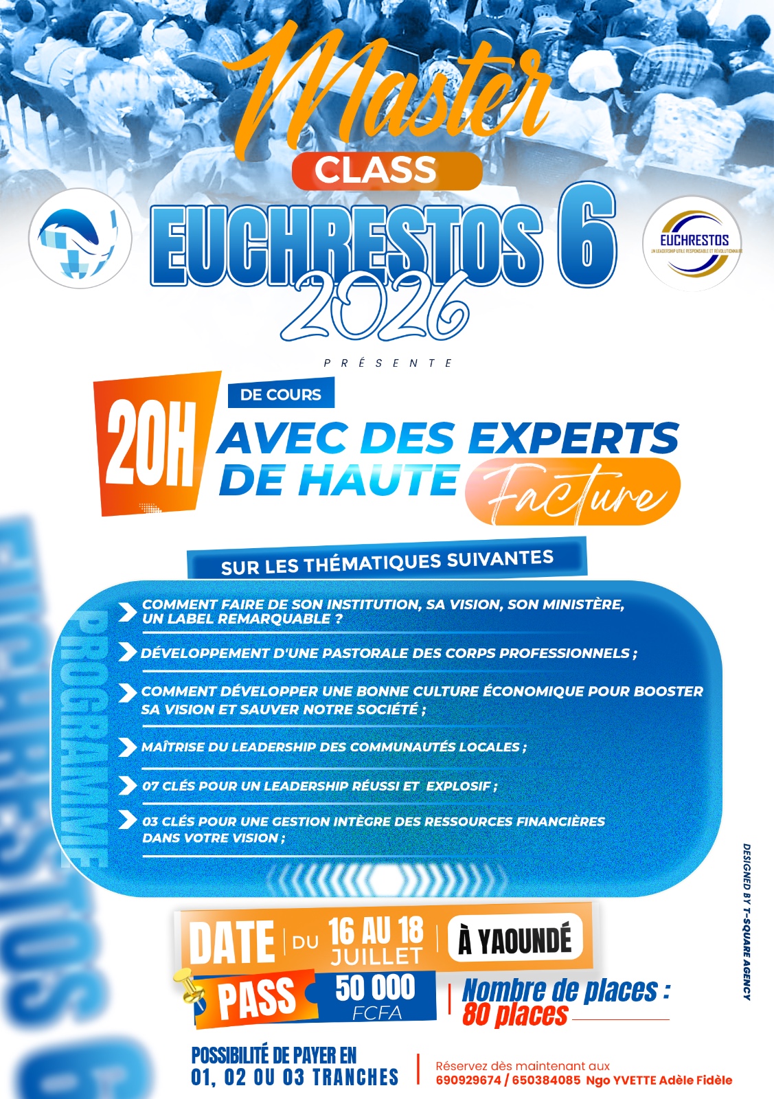MMASTER CLASS EUCHRESTOS 6, from July 16 to 18, 2026 REGISTRATIONS ARE IN PROGRESS.