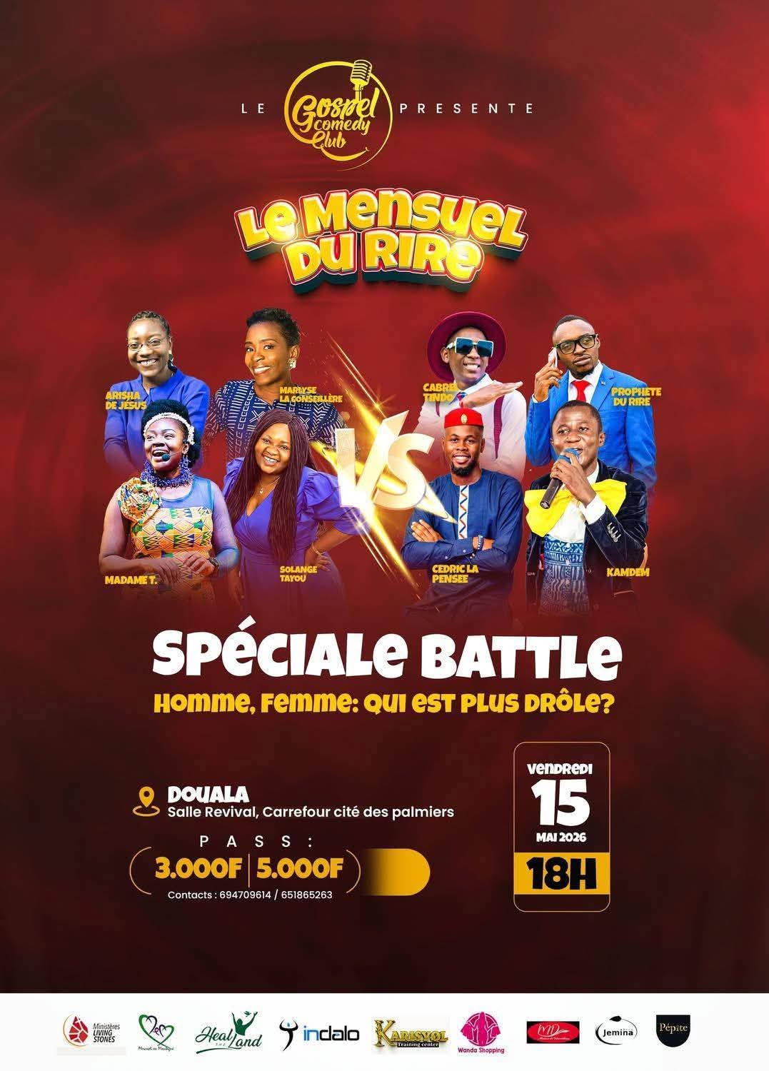 Le Gospel Comedy Club présente "Le Mensuel du Rire – Spéciale Battle"