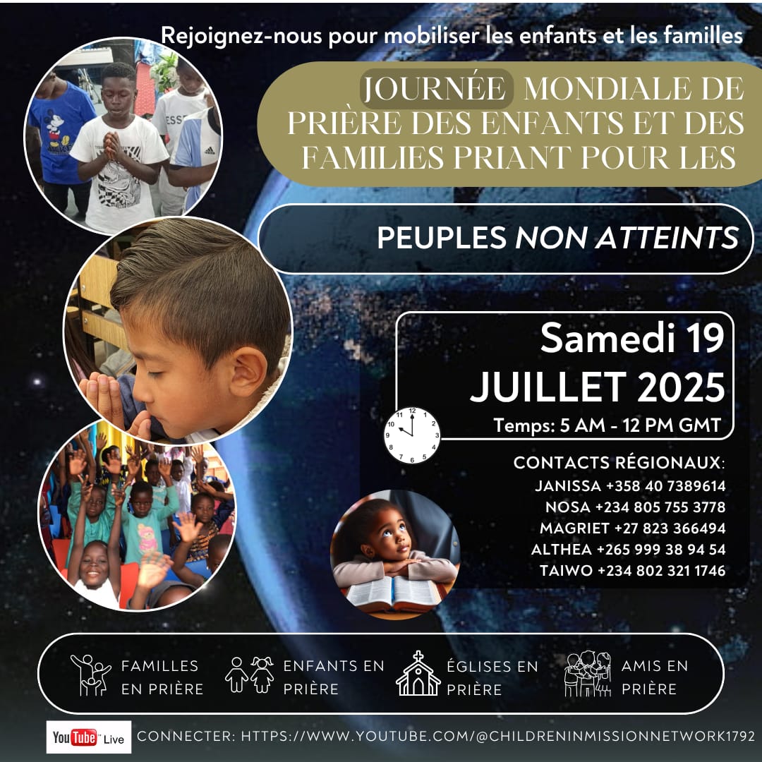 Journée Mondiale de Prière des Enfants et des Familles
