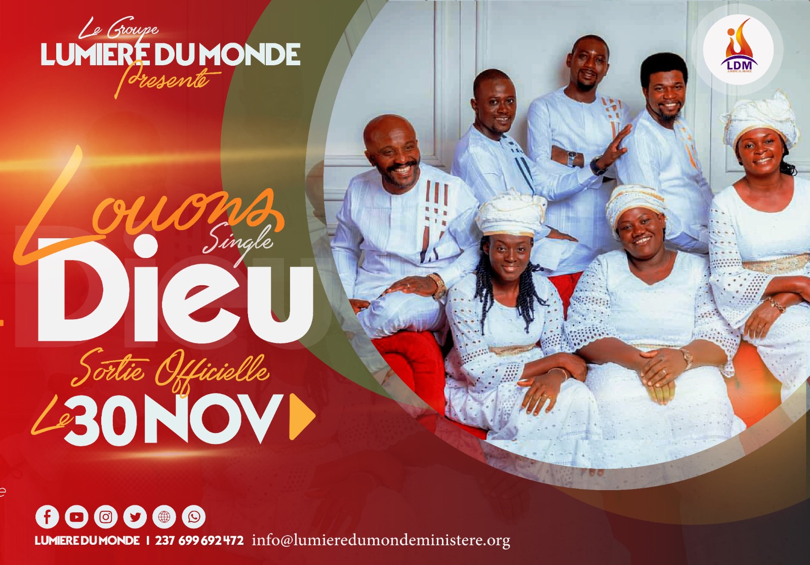 Nouveau single du groupe Lumi&egrave;re du Monde : plus que quelques jours