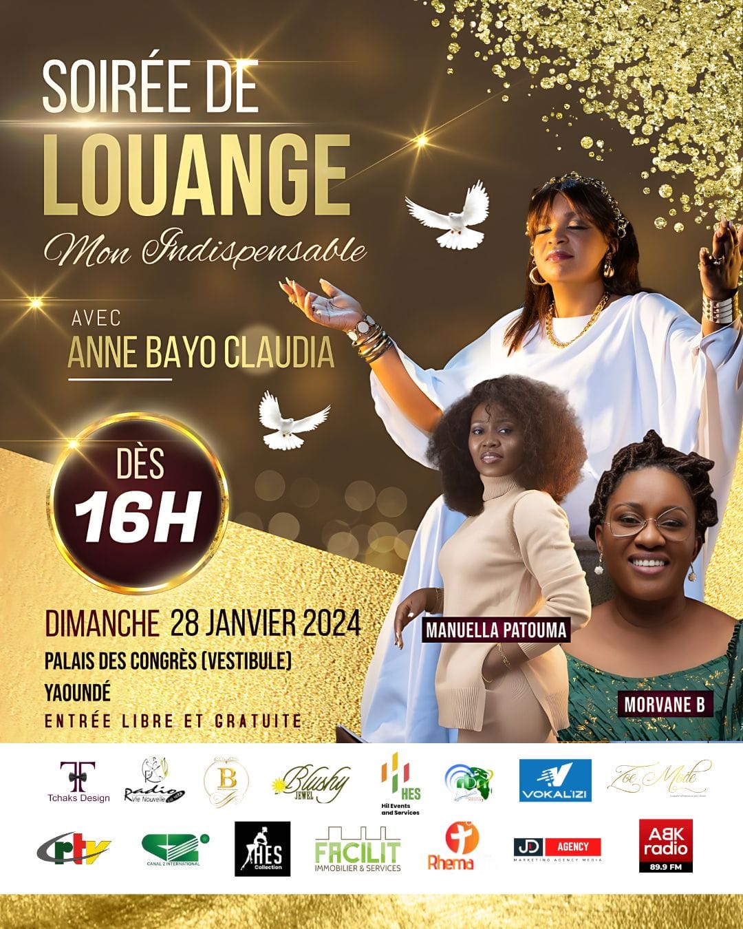 Evening of praise my essential with Anne Bayo Claudia in Yaoundé