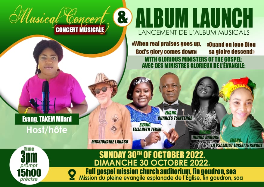Concert musical et sortie officielle de l'album de l'évangeliste Takem Milani