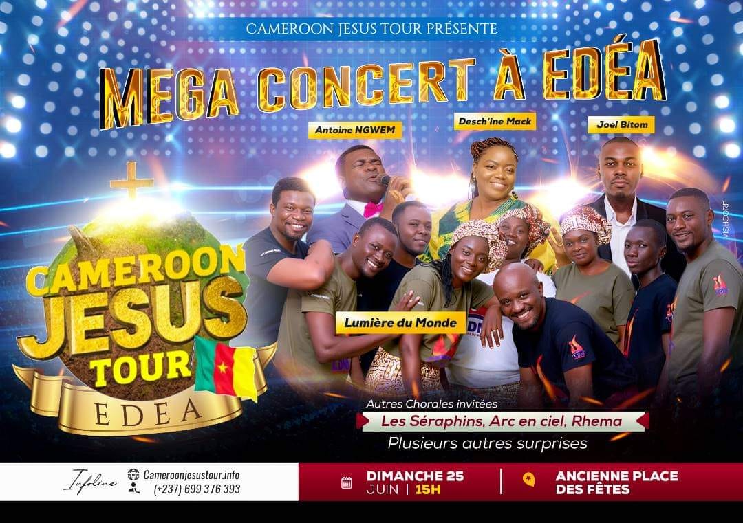 Méga concert &agrave; Edéa avec Cameroon Jesus Tour