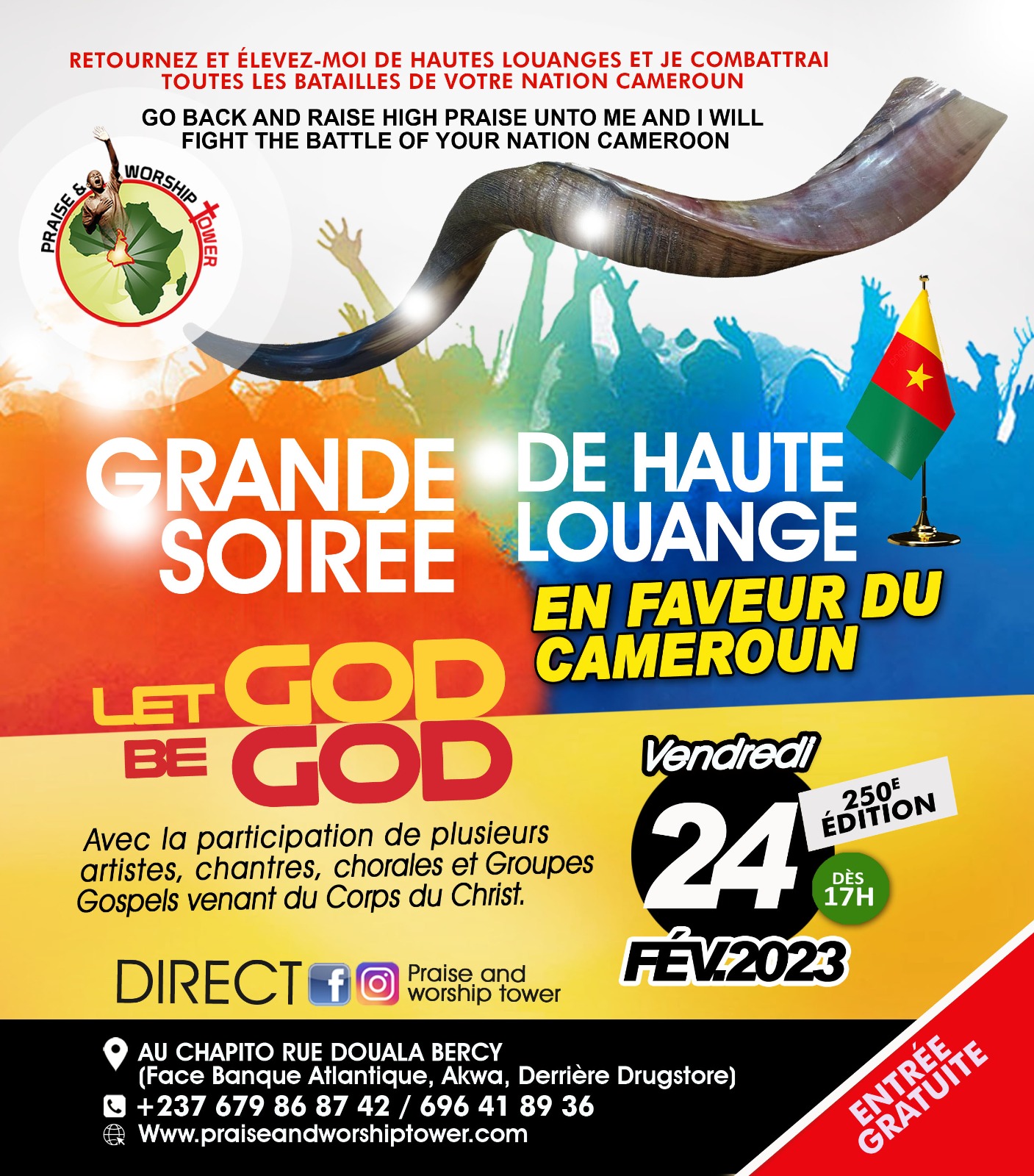 250e édition des soirées de hautes louanges en faveur du Cameroun