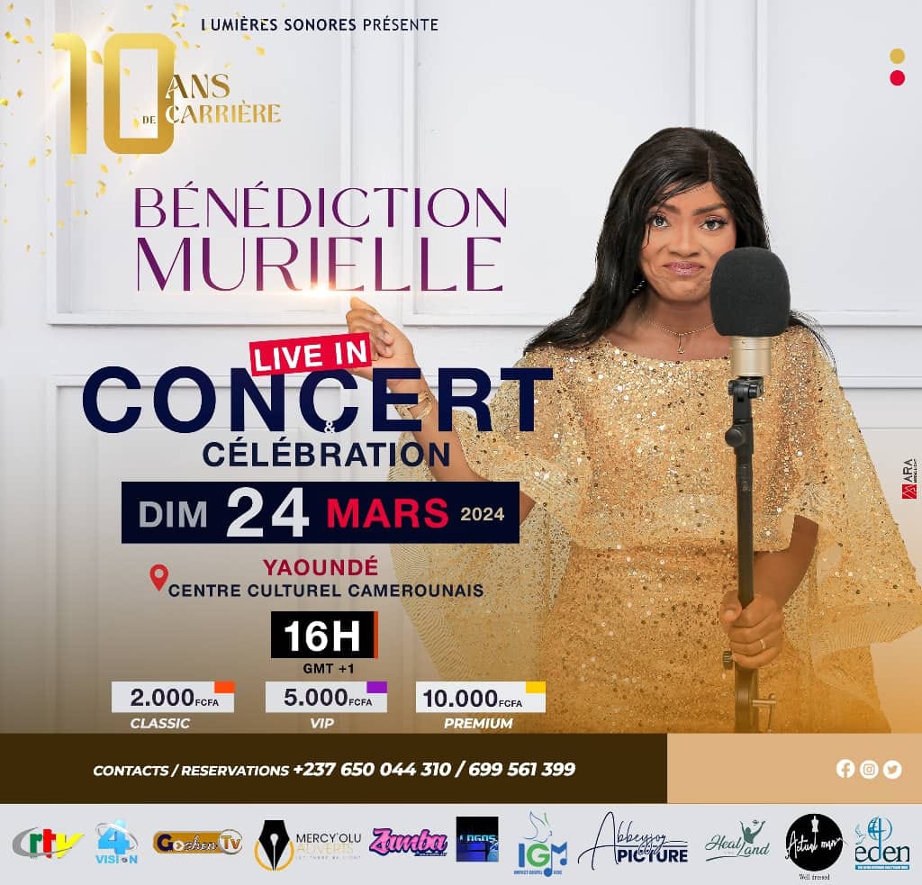 Concert de 10 ans de carri&egrave;re de Bénédiction Murielle