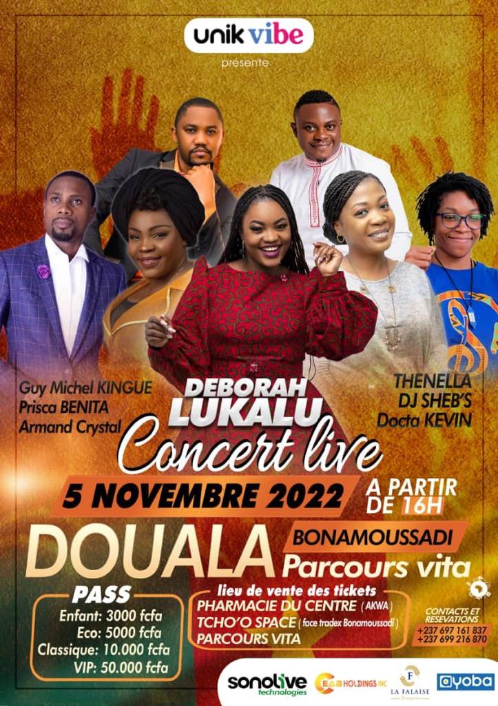 Deborah Lukalu en concert live &agrave; Douala