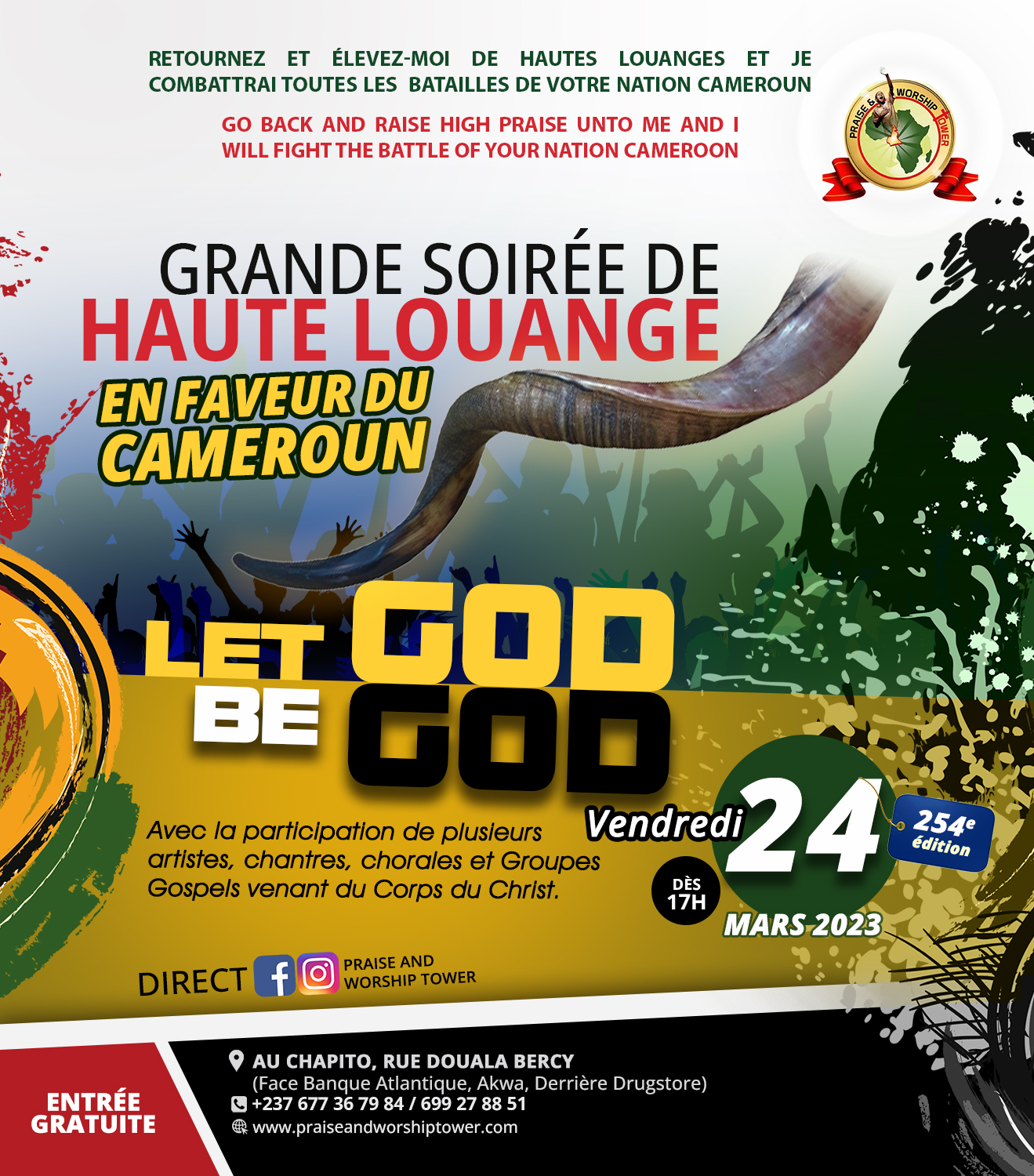 254e édition des soirées de hautes louanges en faveur du Cameroun