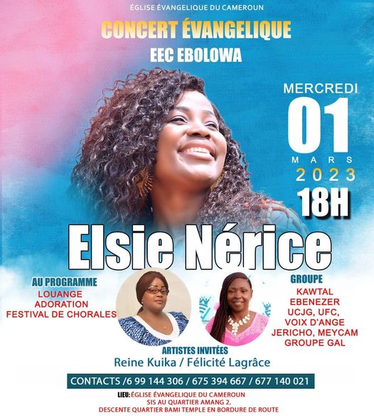 Concert Evangélique &agrave; l'EEC d'Ebolowa avec Elsie Nérice