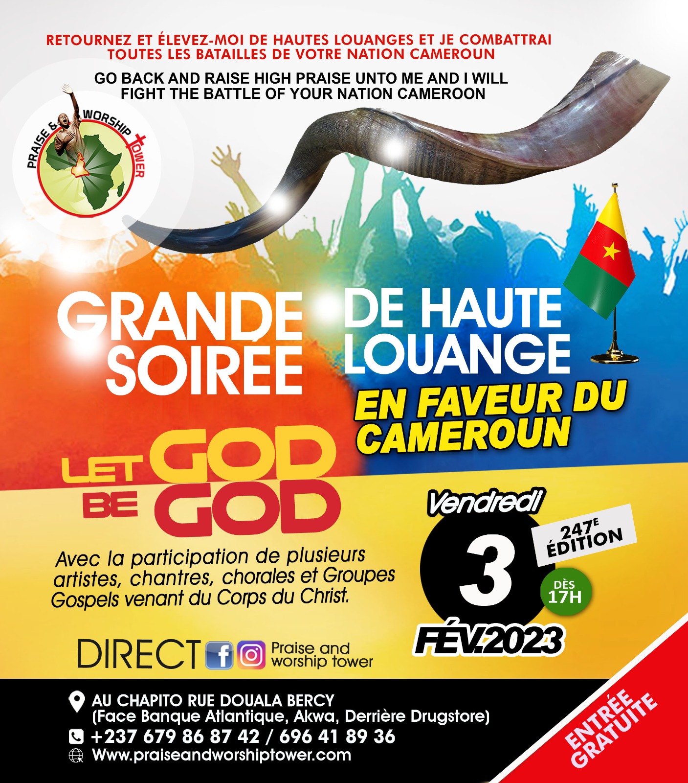 247e édition des soirées de hautes louanges en faveur du Cameroun