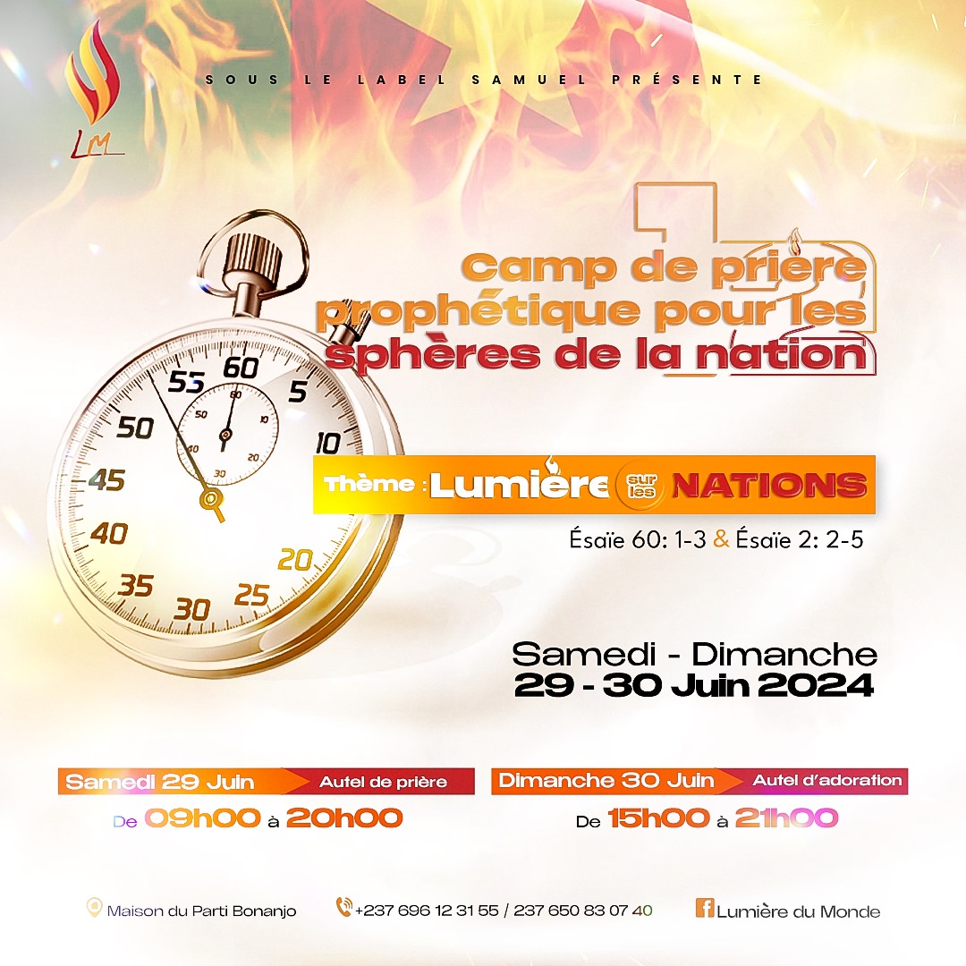 12 Hours of Prophetic Prayer Camp for the Spheres of the Nation 