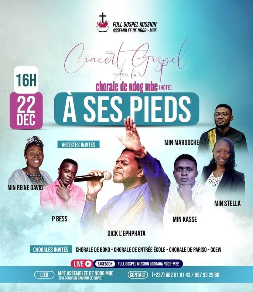 Gospel concert at his feet