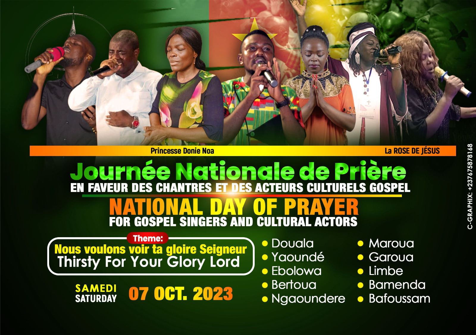 National day of prayer for gospel singers and cultural actors